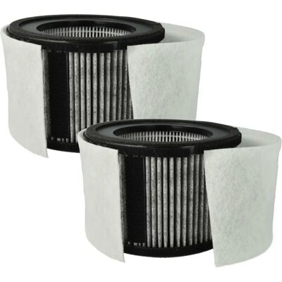 vhbw 2x Filtro de aire para Leifheit / Soehnle Airfresh Clean 300, 400 - Gris vhbw 2x Filtro de aire para Leifheit / Soehnle Airfresh Clean 300, 400 - Gris