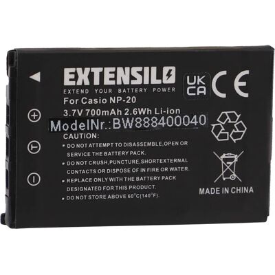 Batterie pour Appareil Photo Casio - Haute Capacité Li-Ion 700mAh Batterie pour Appareil Photo Casio - Haute Capacité Li-Ion 700mAh