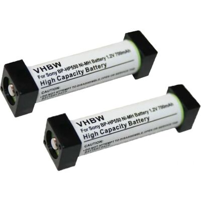 vhbw Batteria di ricambio Sony BP-HP550 - Confezione da 2 per cuffie wireless vhbw Batteria di ricambio Sony BP-HP550 - Confezione da 2 per cuffie wireless
