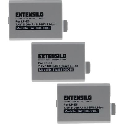 Canon EOS Rebel XS - 3x Batterie - Batterie pour Appareil Photo Canon EOS Rebel XS - 3x Batterie - Batterie pour Appareil Photo