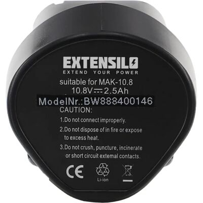 EXTENSILO Batterie Makita - 2500mAh, 10.8V, Li-ion - Batterie EXTENSILO Batterie Makita - 2500mAh, 10.8V, Li-ion - Batterie