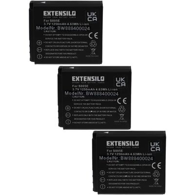 EXTENSILO NP-70 3x Batterie Appareil Photo - Haute Capacité Li-Ion EXTENSILO NP-70 3x Batterie Appareil Photo - Haute Capacité Li-Ion