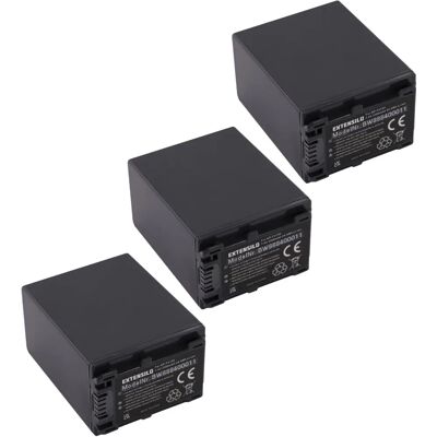 Extensilo 3x Batterie pour Sony FDR-AX53E, FDR-AX700E, HDE-SX43E - Batterie Appareil Photo Extensilo 3x Batterie pour Sony FDR-AX53E, FDR-AX700E, HDE-SX43E - Batterie Appareil Photo