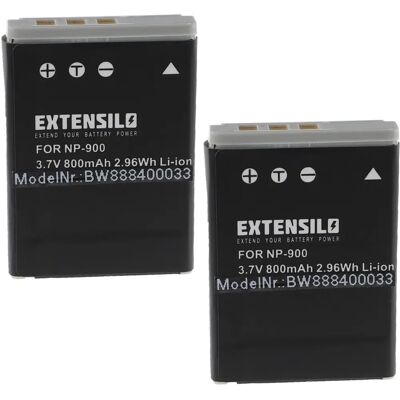 EXTENSILO Remplacement de Batterie pour Minolta NP-900 - 2 Pièces EXTENSILO Remplacement de Batterie pour Minolta NP-900 - 2 Pièces