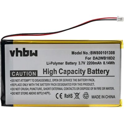 vhbw Batteria per Iriver DA2WB18D2 - 2200mAh, 3.7V, Li-Polymer vhbw Batteria per Iriver DA2WB18D2 - 2200mAh, 3.7V, Li-Polymer