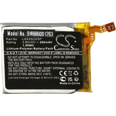 Batería VHBW para Fitbit Versa 3 - Interna Li-Polymer - 260mAh Batería VHBW para Fitbit Versa 3 - Interna Li-Polymer - 260mAh