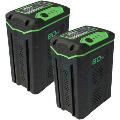 Greenworks 80V Battery - 2x Li-Ion, 2500mAh, Black/Green - Power Tool Compatible Greenworks 80V Battery - 2x Li-Ion, 2500mAh, Black/Green - Power Tool Compatible