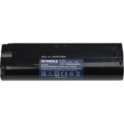 EXTENSILO 91011 Batterie - NiMH 3300mAh - 7,2V - Batterie compatible outils EXTENSILO 91011 Batterie - NiMH 3300mAh - 7,2V - Batterie compatible outils