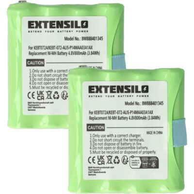 EXTENSILO Switel Radio Battery - 2 Rechargeable NiMH - 800mAh - 4.8V - Walkie Talkie Replacement EXTENSILO Switel Radio Battery - 2 Rechargeable NiMH - 800mAh - 4.8V - Walkie Talkie Replacement