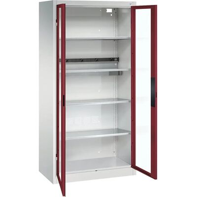 C+P Basic Batterieschrank mit transparenten Türen - Akkumulator-Schränke C+P Basic Batterieschrank mit transparenten Türen - Akkumulator-Schränke