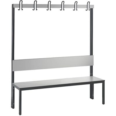 C+P Basic Plus Umkleidebank - Hochdrucklaminat, Grau C+P Basic Plus Umkleidebank - Hochdrucklaminat, Grau
