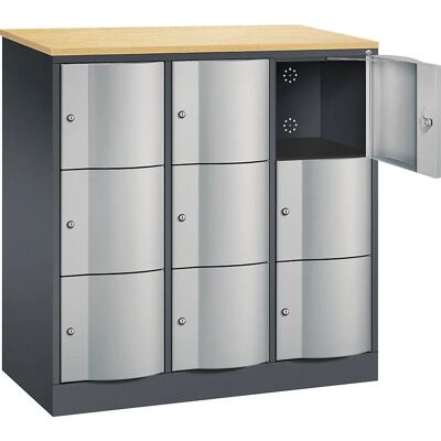 C+P Schließfächer mit 3 Fächern - Anthrazit / Silber C+P Schließfächer mit 3 Fächern - Anthrazit / Silber