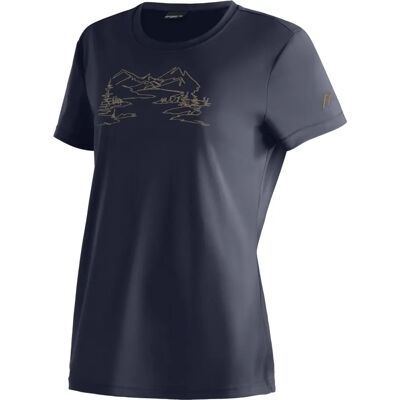 Maier Sports - Wilma Print - Azul - 100% Polyester - T-Shirt Maier Sports - Wilma Print - Azul - 100% Polyester - T-Shirt
