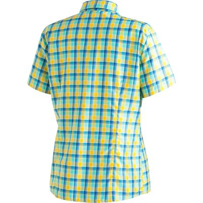MAIER SPORTS Philina - Pastellgelb, Kurzarm, Karierte Bluse - Bluse MAIER SPORTS Philina - Pastellgelb, Kurzarm, Karierte Bluse - Bluse
