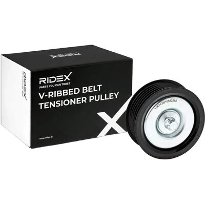 RIDEX 310T0500 Polea tensor - Polea de correa trapezoidal con nervaduras y ranuras RIDEX 310T0500 Polea tensor - Polea de correa trapezoidal con nervaduras y ranuras