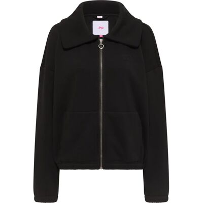 Mymo Sweatjacke XS - Casual Oversized Zwart Mymo Sweatjacke XS - Casual Oversized Zwart