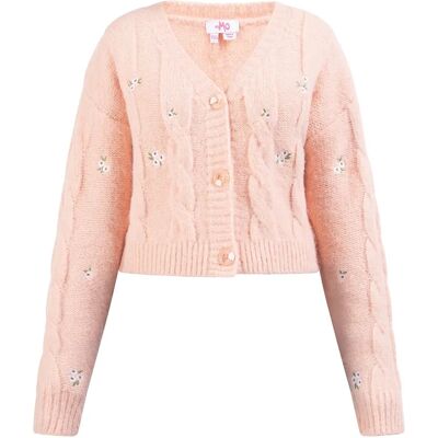 myMo Roze Cropped Trui - Cardigan myMo Roze Cropped Trui - Cardigan
