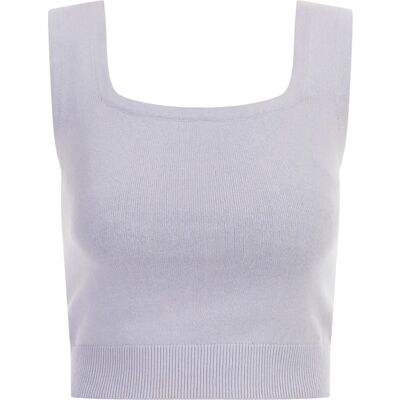 Mymo Paarse Gebreide Top - Gebreide Tanktop Mymo Paarse Gebreide Top - Gebreide Tanktop