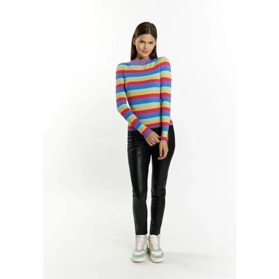 Mymo Violetter Rippstrickpullover - Pullover Mymo Violetter Rippstrickpullover - Pullover