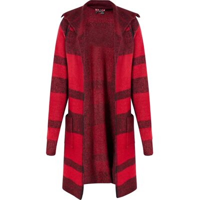 myMo Rode geruite lange vest - Cardigan myMo Rode geruite lange vest - Cardigan