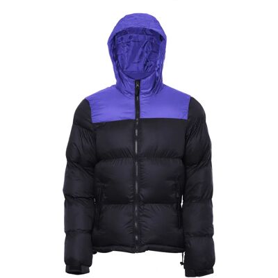 Mo Schwarz Kobalt Blau Wattierte Jacke - Jacke Mo Schwarz Kobalt Blau Wattierte Jacke - Jacke