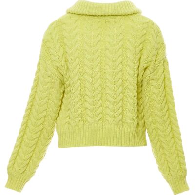 Mymo Strickjacke Damen Limette Limettengrün M/L - Jacket Mymo Strickjacke Damen Limette Limettengrün M/L - Jacket