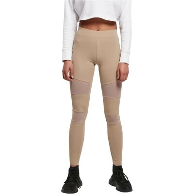 Urban Classics Damer Tech Mesh Leggings - Taupe XL - Leggings Urban Classics Damer Tech Mesh Leggings - Taupe XL - Leggings