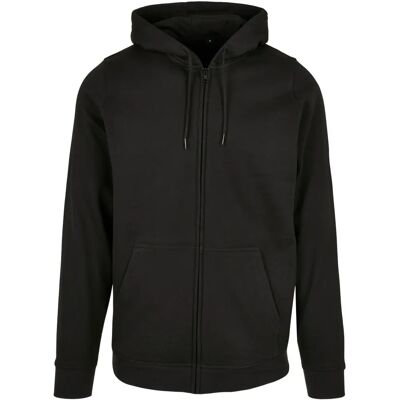 Build Your Brand Basic Zip Hoody - Homme Noir Medium Build Your Brand Basic Zip Hoody - Homme Noir Medium