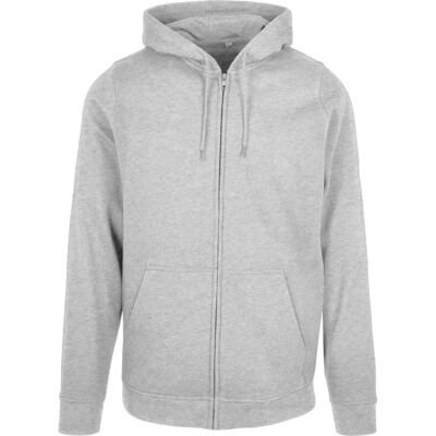 Build Your Brand Basic Sweat à Capuche Zippé - Homme Gris XL Build Your Brand Basic Sweat à Capuche Zippé - Homme Gris XL