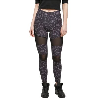 Urban Classics Damen Ladies Tech Mesh AOP Leggings - Leggings Urban Classics Damen Ladies Tech Mesh AOP Leggings - Leggings