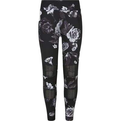 Urban Classics Børne Leggings - Mesh AOP - Flerfarvet, Sort Urban Classics Børne Leggings - Mesh AOP - Flerfarvet, Sort