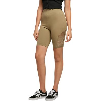 Urban Classics Hoge Taille Lace-inset Fietsshorts Urban Classics Hoge Taille Lace-inset Fietsshorts