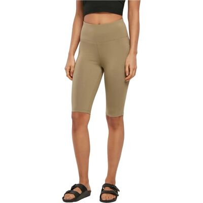 Urban Classics Damcykelshorts i ekologisk stretch jersey - Khaki Urban Classics Damcykelshorts i ekologisk stretch jersey - Khaki