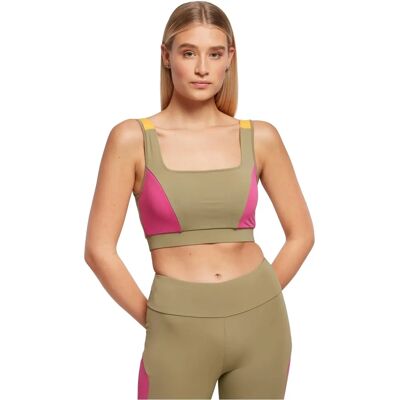 Urban Classics Ladies Model L Sports Bra Khaki - Sports Bra Urban Classics Ladies Model L Sports Bra Khaki - Sports Bra