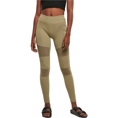 Urban Classics dam mesh leggings - khaki - 3XL - Leggings Urban Classics dam mesh leggings - khaki - 3XL - Leggings