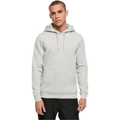 Build Your Brand Heavy Hoody - Gray - Cotton-Polyester - Unisex Build Your Brand Heavy Hoody - Gray - Cotton-Polyester - Unisex