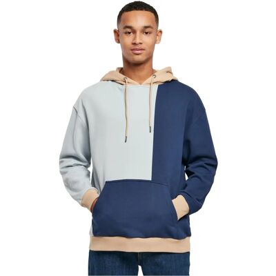 Urban Classics Blu Navy Oversized Color Block Hoodie - Hoodie Urban Classics Blu Navy Oversized Color Block Hoodie - Hoodie