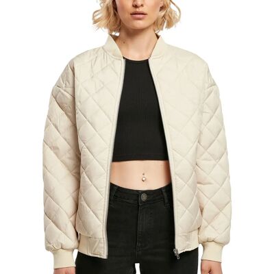 Urban Classics Damen Oversized Diamant Steppjacke - Bomberjacke Urban Classics Damen Oversized Diamant Steppjacke - Bomberjacke