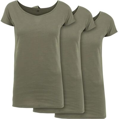 Build Your Brand T-shirt Col Large Olive 3-Pack - T-shirt Build Your Brand T-shirt Col Large Olive 3-Pack - T-shirt