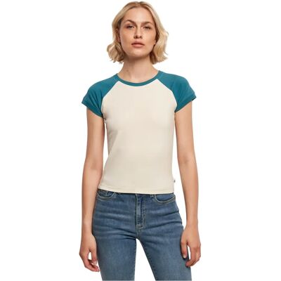 Urban Classics dammodell med ekologisk stretch-retro basebolltröja - T-shirt Urban Classics dammodell med ekologisk stretch-retro basebolltröja - T-shirt