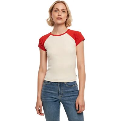 Urban Classics 4XL Organic Stretch Retro Baseball Shirt Sand/Red - Baseball Shirt Urban Classics 4XL Organic Stretch Retro Baseball Shirt Sand/Red - Baseball Shirt