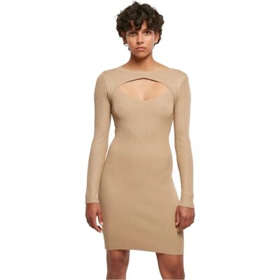 Urban Classics Dame Cut Out Casual Kjole unionbeige Urban Classics Dame Cut Out Casual Kjole unionbeige