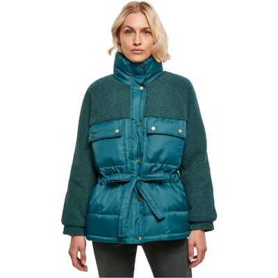 Urban Classics Veste matelassée Sherpa Mix pour femmes - Winter jacket Urban Classics Veste matelassée Sherpa Mix pour femmes - Winter jacket