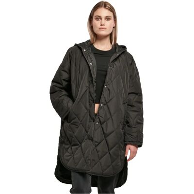 Urban Classics Oversized Diamond Quilted Coat (TB5074) - sort Urban Classics Oversized Diamond Quilted Coat (TB5074) - sort