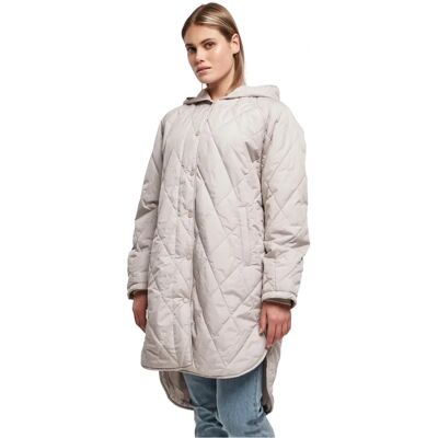 Urban Classics Oversized Diamond Quilted Coat (TB5074) - grå Urban Classics Oversized Diamond Quilted Coat (TB5074) - grå