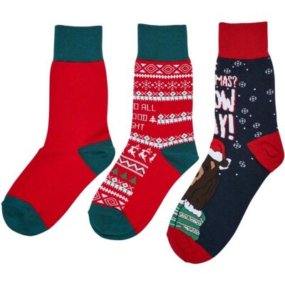 Urban Classics Kerstsokken Beer Kids 3-Pack - Sokken Urban Classics Kerstsokken Beer Kids 3-Pack - Sokken