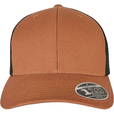 Flexfit 110 Gestructureerde Canvas Trucker Cap toffee/zwart Flexfit 110 Gestructureerde Canvas Trucker Cap toffee/zwart