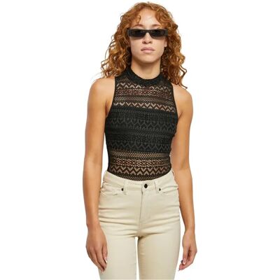 Urban Classics Damen 3XL Pull en crochet à col roulé - body Urban Classics Damen 3XL Pull en crochet à col roulé - body