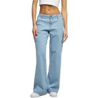 Urban Classics W32 Jean Cargo en Denim à Taille Haute - Jeans Urban Classics W32 Jean Cargo en Denim à Taille Haute - Jeans