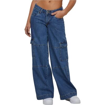 Urban Classics Jeans Taille Basse pour Femmes - Jeans Urban Classics Jeans Taille Basse pour Femmes - Jeans